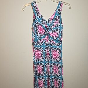 Boden Pink and Blue Sleeveless Maxi Sundress